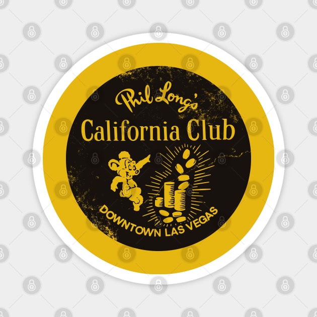 Retro Vintage California Club Casino Las Vegas Magnet by StudioPM71